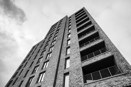 The Astley apartment and real estate complex next to Great Ancoats Street in Manchester pictured in February 2023.の写真素材
