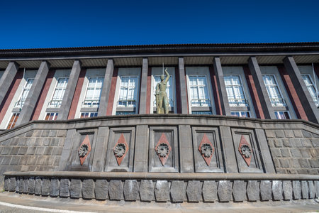 Funchal Palace of Justice seen in the capital of Madeira Island, Portugal on 6 August 2024.の写真素材