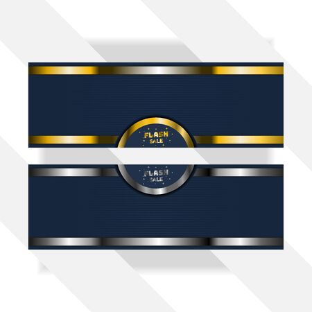 flash sale banner background with gold and silver color gradient, luxury backgroundのイラスト素材