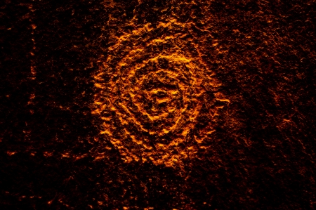 Monument valley nice structure out of the red desert  Indian paintings on the rocks の写真素材