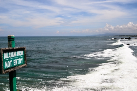 the Tanah Lot temple Complex, in Bali island Indonesiaの写真素材