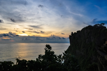 south Coast at Uluwatu temple, Bali, Indonesia.の写真素材