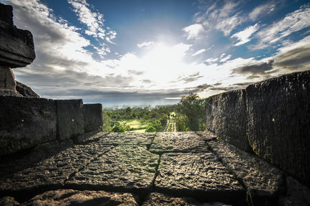 Buddist temple Heritage Borobudur complex in Yogjakarta in Java, indonesiaの写真素材