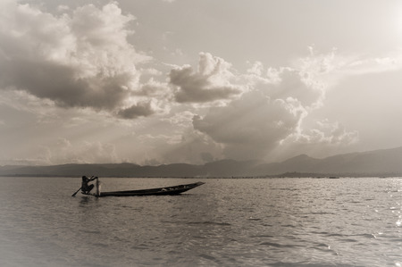 Inle Lake, Shan State, Myanmar (Burma)の写真素材