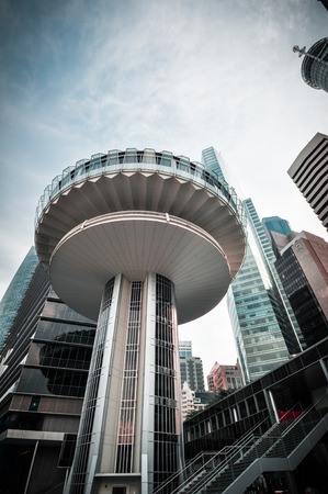 Singapore city skyline Marina Sands Bay on topのeditorial素材