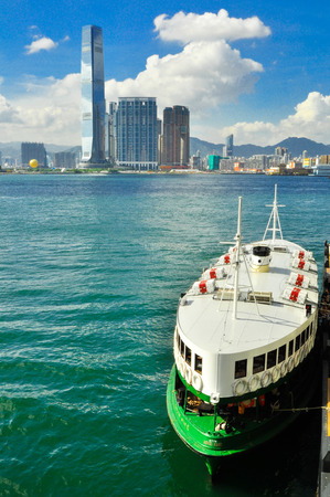 Hong Kong Island ferry China cost 20 centsのeditorial素材