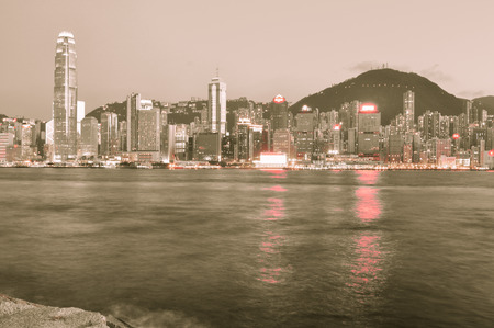 Hong Kong Skyline Island from Kowloon China.のeditorial素材