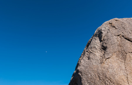 Koh Tao stone and moon in Thailand.の写真素材