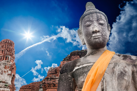 Wat Mahathat Temple, Ayutthaya, Thailandのeditorial素材