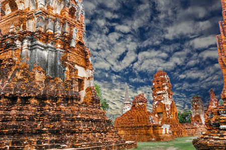 Wat Mahathat Temple, Ayutthaya, Thailandのeditorial素材