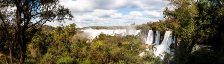 Scenic view of Iguazu waterfalls in Argentina, south americaの写真素材