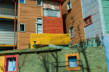 Bright colors of Caminito street in La Boca neighborhood of Buenos Aires, Argentinaの写真素材