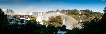 Iguacu (Iguazu) water falls on a border of Brazil and Argentinaの写真素材