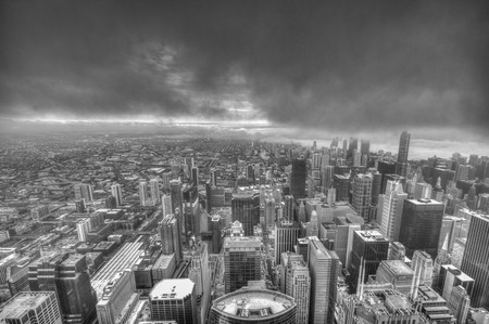 Aerial view of Chicago city USAの写真素材