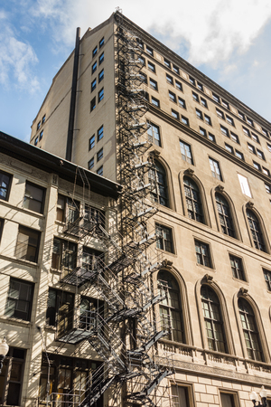 Fire escape on an old building 2016のeditorial素材