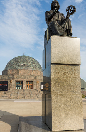 Nicolaus Copernicus Monument in Chicago,2016 on MARCH 15, 2016 in Chicago, U.S.A.のeditorial素材