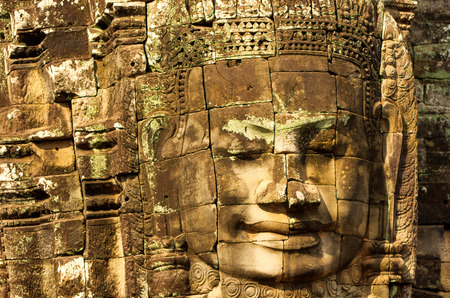 Prasat Bayon Khmer temple, Angkor Thom, Siem reap, Cambodiaの写真素材