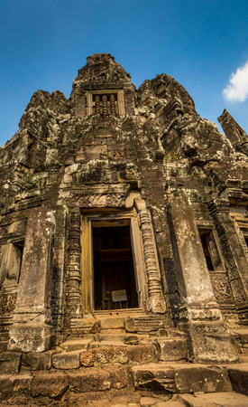 Prasat Bayon Khmer temple, Angkor Thom, Siem reap, Cambodiaの写真素材
