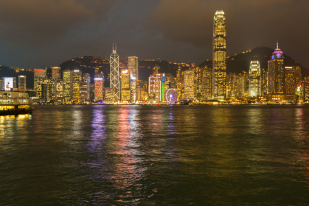 Hong Kong, China skyline panorama from across Victoria Habourのeditorial素材