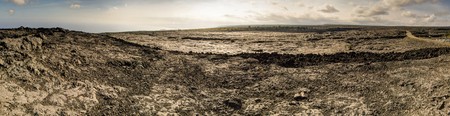 Aerial view of a crater on Big Island, Hawaiiの写真素材