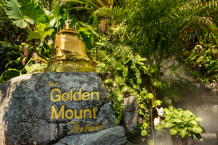 The Golden Mount at Wat Saket, Travel Landmark of Bangkok THAILANDのeditorial素材