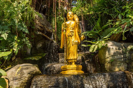 The Golden Mount at Wat Saket, Travel Landmark of Bangkok THAILANDの写真素材