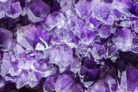 purple black Crystals growing seen in Singapore 2016の写真素材