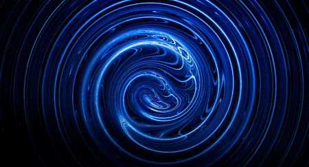 Supernova spiral bright abstract nebula explosion blue with black backgoundの写真素材