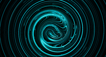 Supernova spiral bright abstract nebula explosion aqua with black backgoundの写真素材