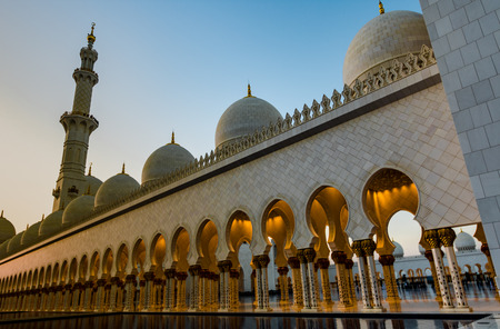 Abu Dhabi Sheikh Zayed Grand Mosque UAEのeditorial素材