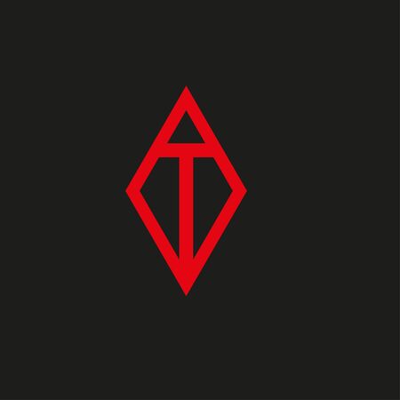 a illustration of red triangleのイラスト素材