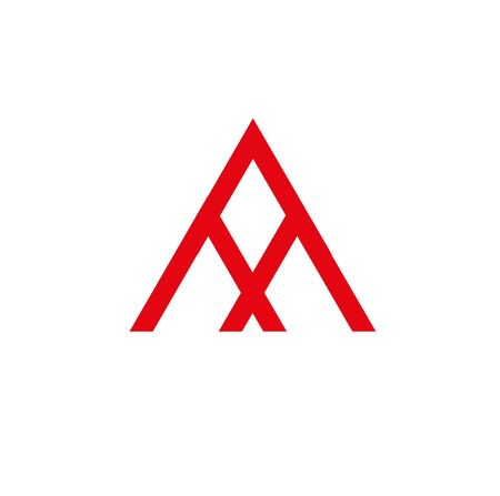 a illustration of red triangleのイラスト素材