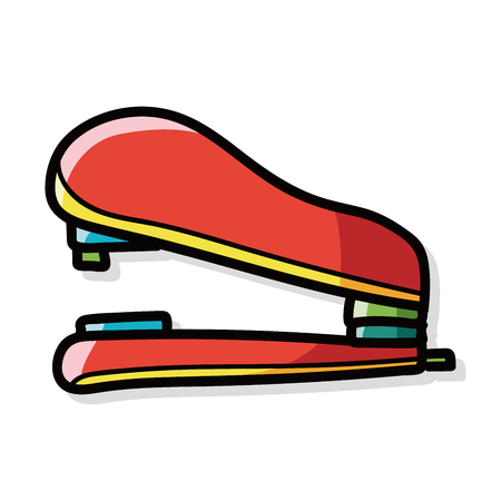 stapler color doodleのイラスト素材