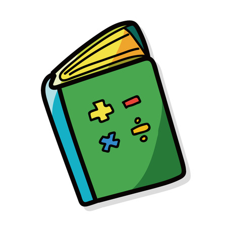 stationery notebook color doodleのイラスト素材