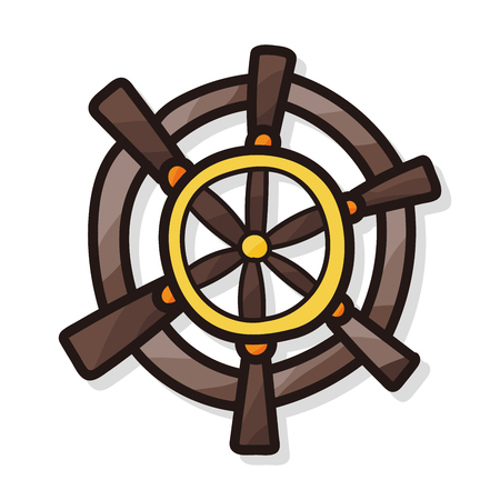 Rudder color doodleのイラスト素材