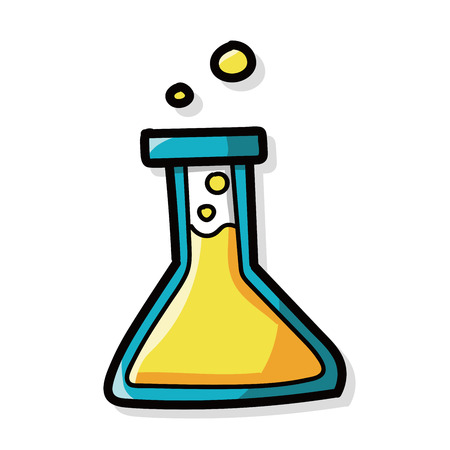 beaker color doodleのイラスト素材