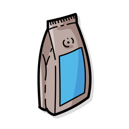 coffee bean color doodleのイラスト素材