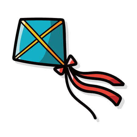 kite color doodleのイラスト素材