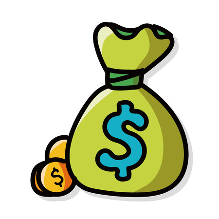 money color doodleのイラスト素材