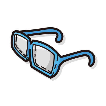 glasses color doodleのイラスト素材