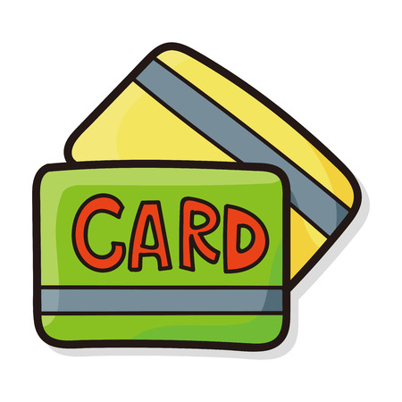 credit card color doodleのイラスト素材