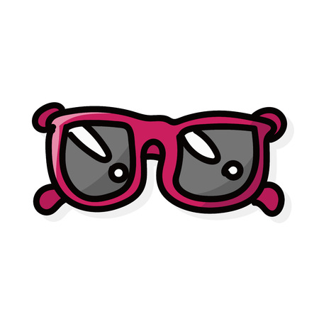 sunglasses color doodleのイラスト素材