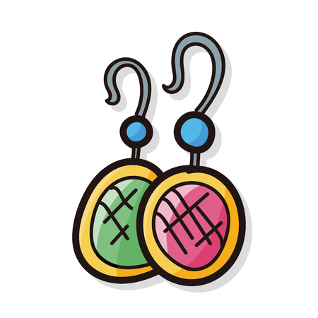earring color doodleのイラスト素材