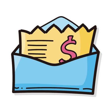 money check color doodleのイラスト素材