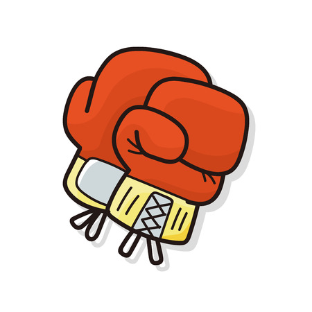 Boxing gloves doodleのイラスト素材