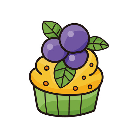 cake doodleのイラスト素材