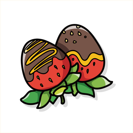 strawberry doodleのイラスト素材