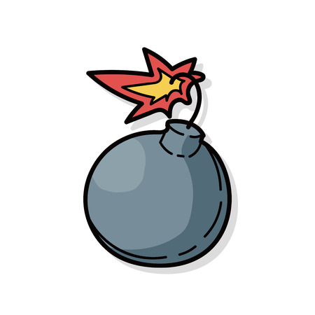 bomb color doodleのイラスト素材