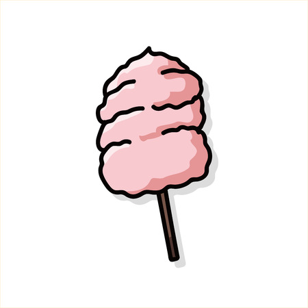 Cotton candy doodleのイラスト素材