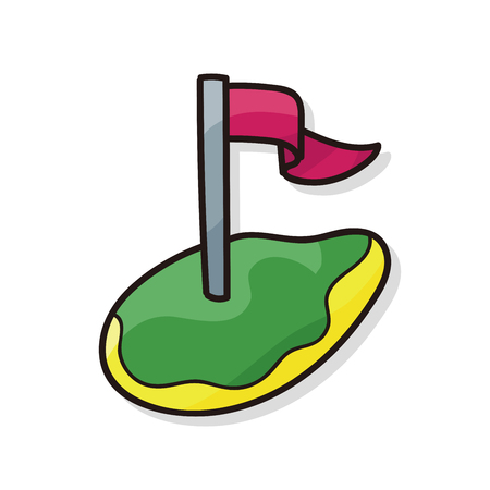 golf court doodleのイラスト素材